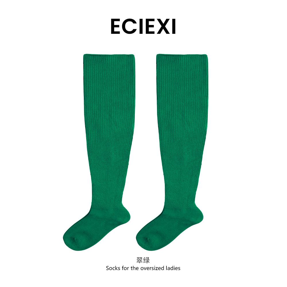 BR3681 Autumn and Winter New Plus Size Women's Knee-length Cotton Socks Thigh Socks High Socks