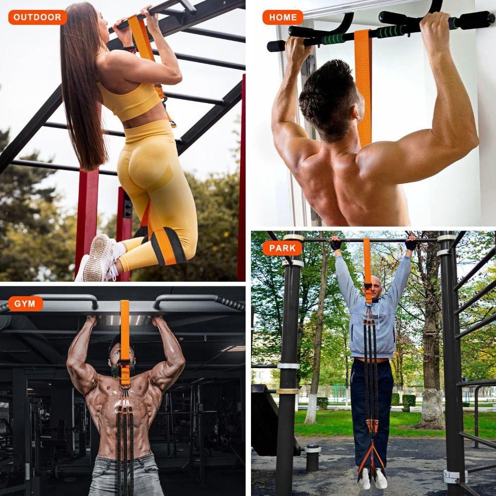 Adjustable Pull Up Workout Band Fitness Equipments Pull Up Helper Band Set  for Strength Training