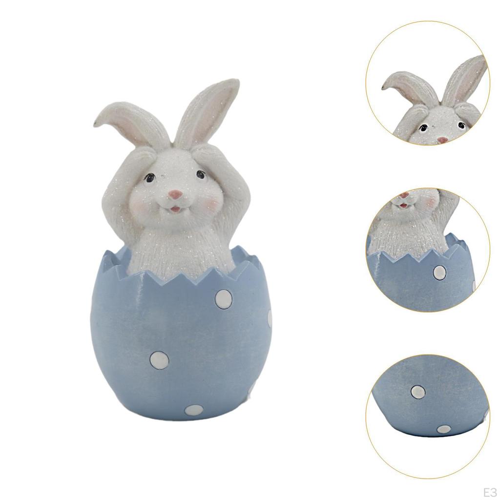 Кролик украшение статуэтка кролика украшение очаровательный праздничный стол смоляная фигурка скульптура для