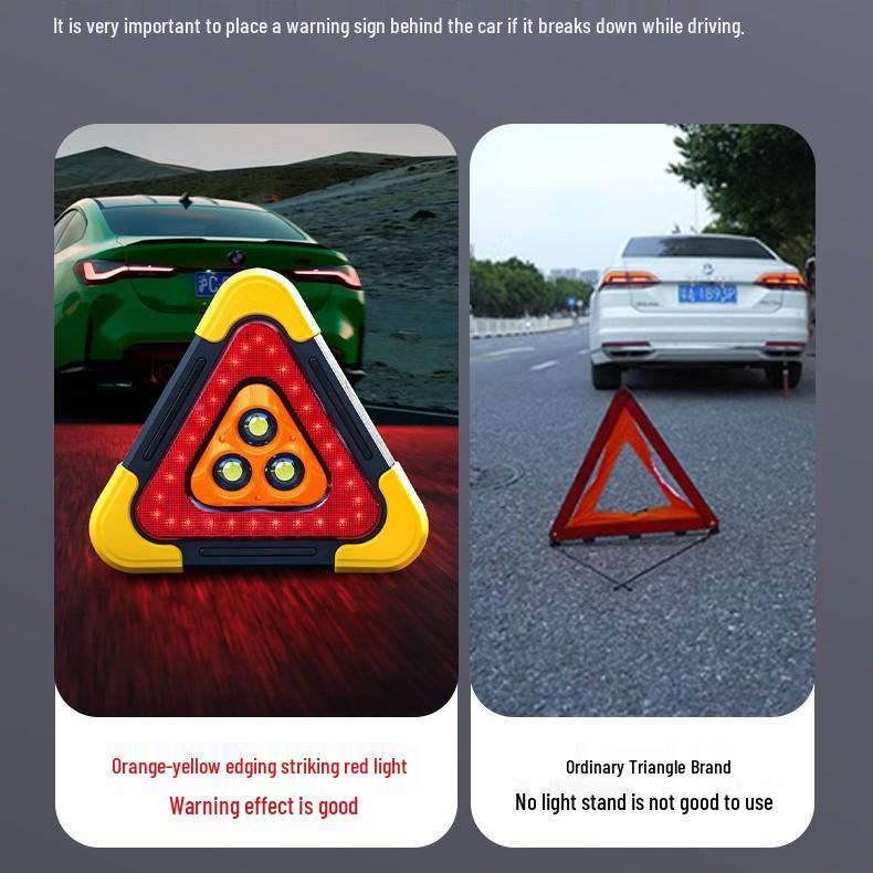 Автомобильный треугольный знак аварийной остановки