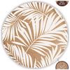 [R1409] - White Beige 'Jungle' Burlap Placemat - 38 Cm
