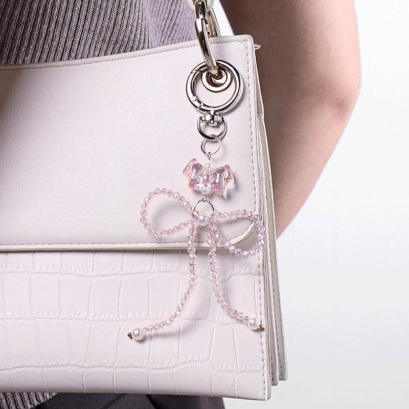 Fashionable Bowtie Charm Stylish Bowknot Shaped Keychain Bag Ornament Butterfly Knot Jewelry for Purses and Accessories