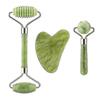 Dual-Head Jade Facial Massage Roller and Guasha Kit Set