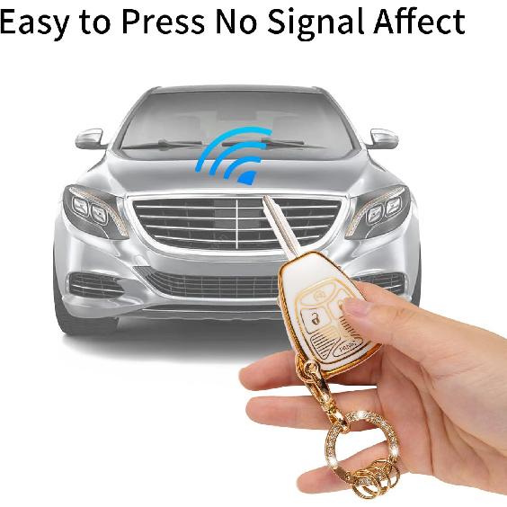 Gematay for Jeep Key Fob Cover with Keychain, Key Shell Cover Holder Compatible with Jeep Wrangler Compass 2007-2018/Dodge Ram Durango Smart Key Fob,