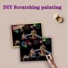 5.5x7.8inch Children's Drawing Exercise Book DIY Handmade Painting Birthday Gift Eiffel Tower Sakura Picture Scratch Painting