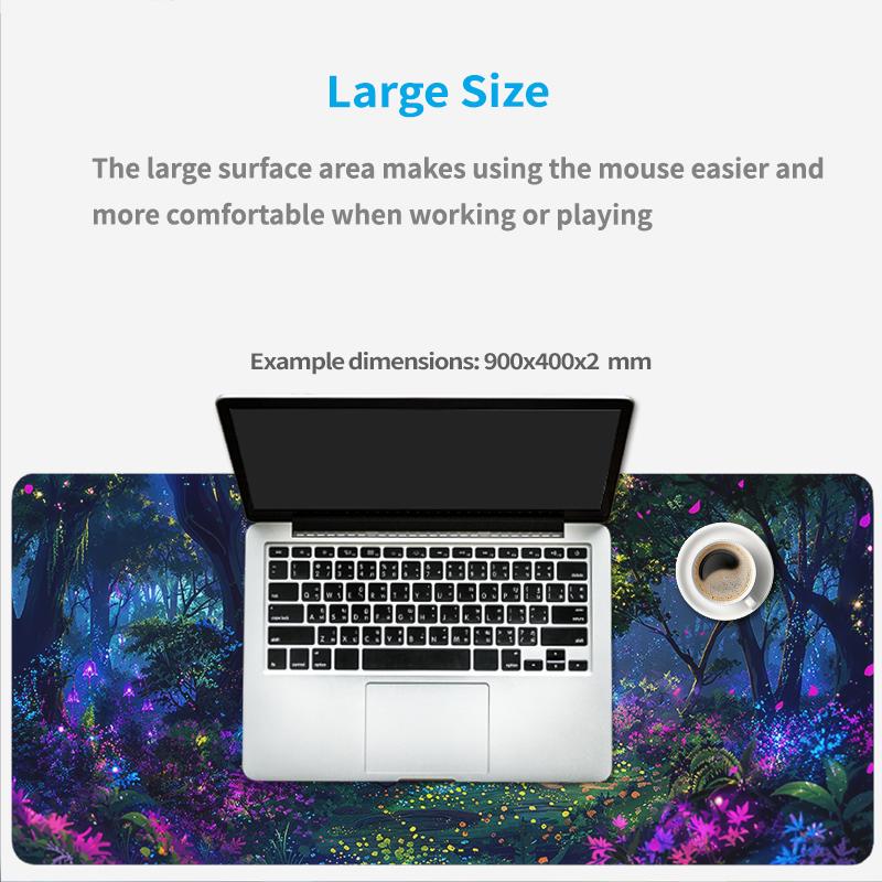 Mouse Pad Blue Purple Fantasy Forest Gaming printon demand New HD Home Mousepad XXL Mechanical Keyboard Pad Office Mouse Mats