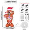 4.9FT LED Inflatable Xmas Yard Decor Gingerbread Man with Candy Cane Outdoor Lawn Garden Supplies Home Decor Ornaments Toy Gifts