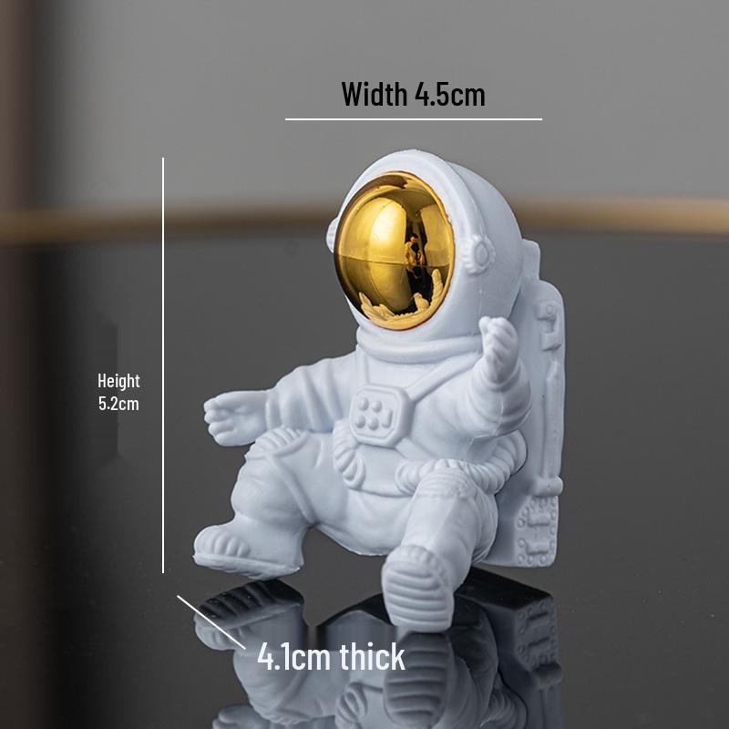 Ночник Космонавт Планета: Светящееся лунное украшение для декора спальни, в качестве подарка или сувенира, с шелковым цветком.