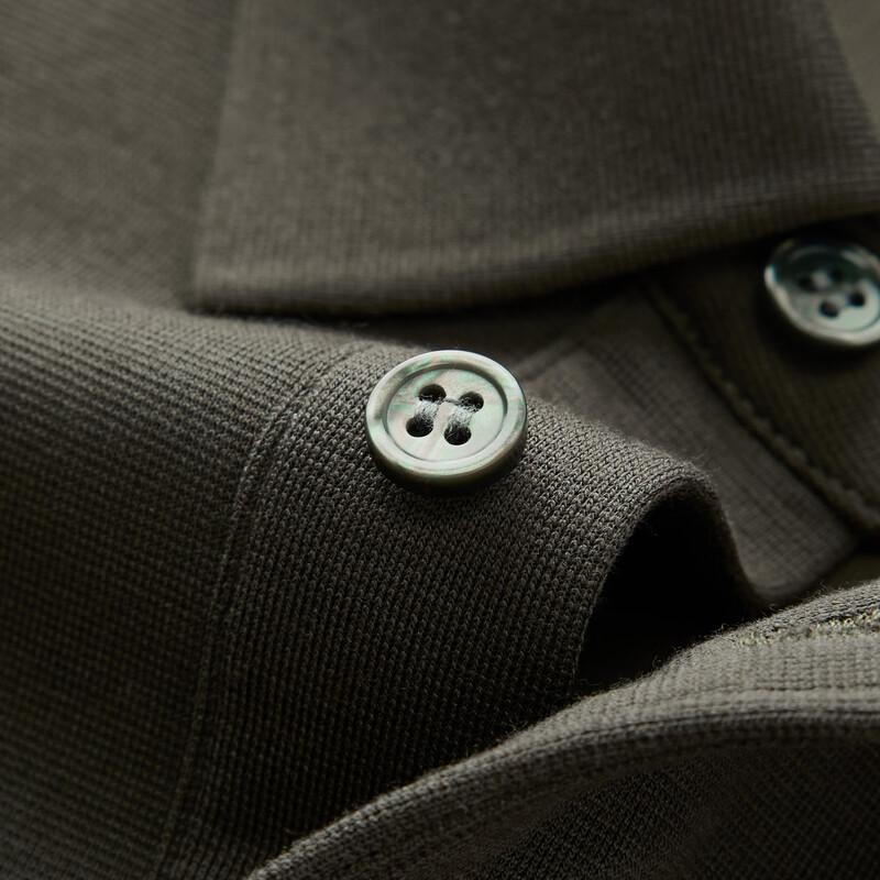 Мужская деловая рубашка-поло FIRS с длинным рукавом из смесовой шерсти