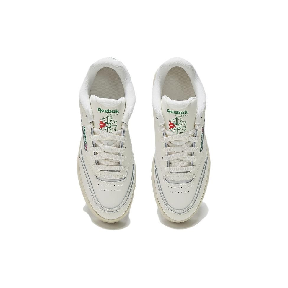 Reebok Club C Extra Chalk Glen Green женские кроссовки кремовые 100010060