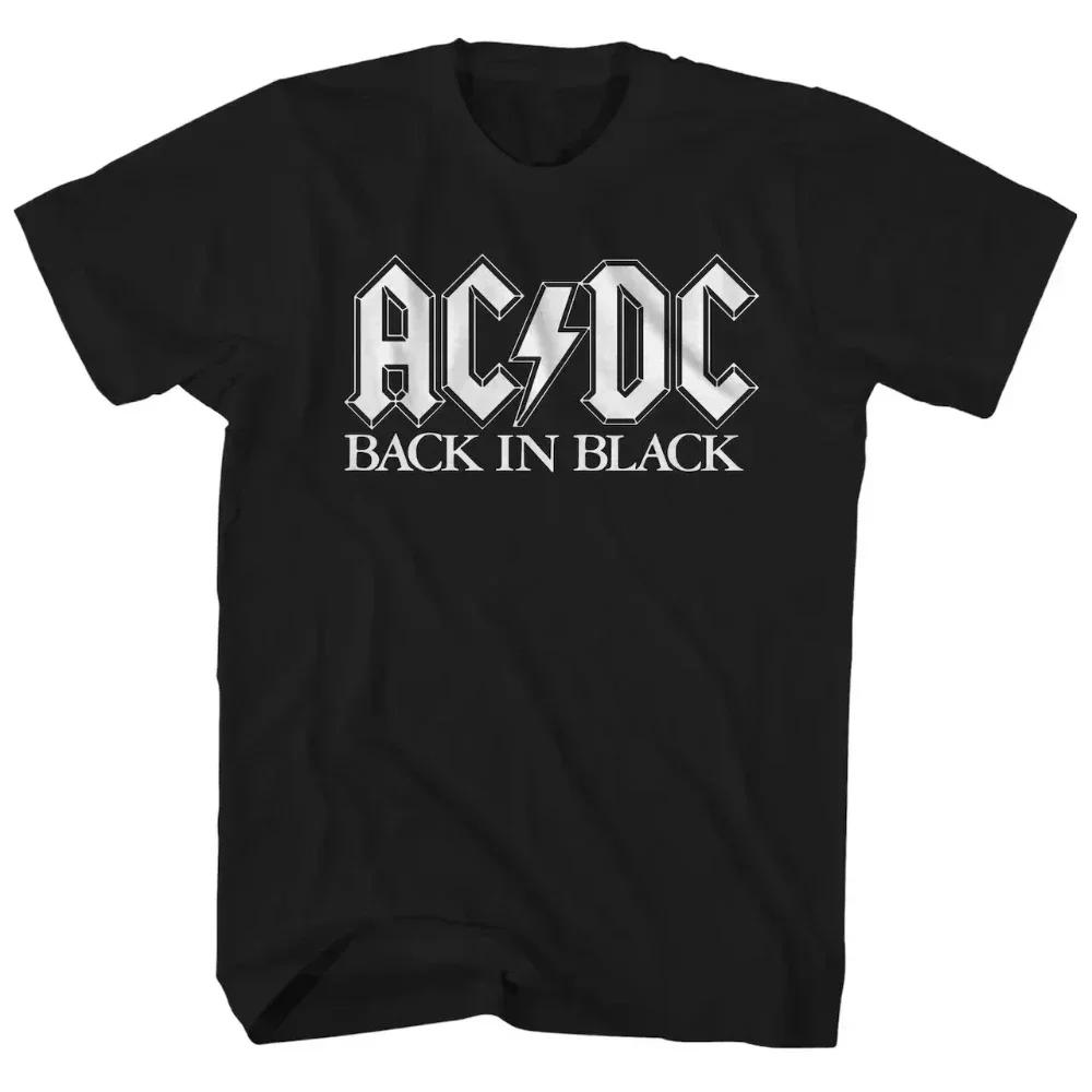 Классическая футболка с принтом AC/DC Женская футболка из хлопка для хип-хопа с коротким рукавом Мужская футболка Уличная одежда Топ Футболка для фанатов Подарок Женская одежда