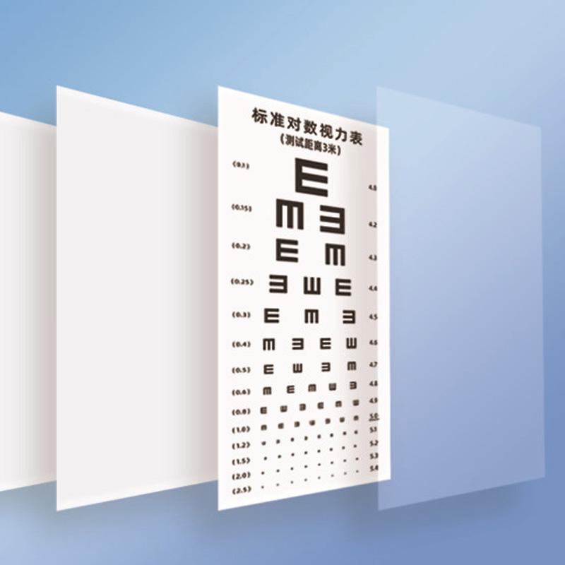 International Standard E Visual Acuity Test Chart Waterproof Logarithmic Visual Acuity Chart for Adults and Children To Measure Myopia Vision Sticker