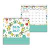 2026-2027 Цветочный настольный календарь на спирали с января по июнь 18 месяцев ежемесячный планировщик расписания дом офис