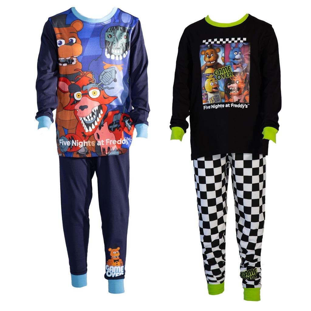 Five Nights At Freddys Childrens/Kids Game Over Long Pyjama Set (Pack of 2)