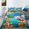 3D High-definition Digital Printed Fish Pattern Bedding Set Auspicious Koi Down Duvet and Pillowcase 2/3 Pieces AU/US/DE Full Size Home Decoration