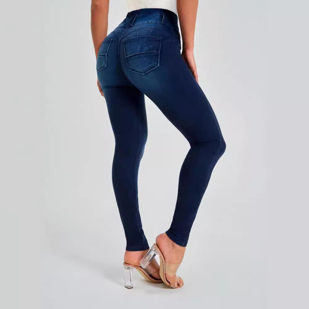 GMXIA Women's High-waisted Skinny Stretch Sculpted Hip Lift Jeans