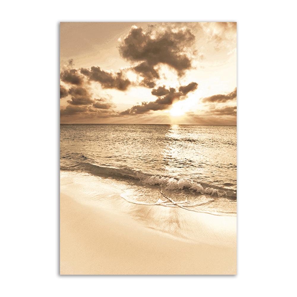 Морской пейзаж, настенный художественный принт, мост, деревянный настенный постер, сено, холст, картина, лодка, скандинавская настенная картина для декора гостиной, живопись