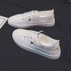 Низкие белые туфли женские новые весенне-летние универсальные легкие туфли на мягкой подошве для отдыха для студентов без застежек на плоской подошве