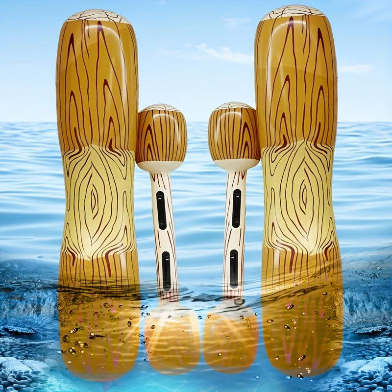 Деревянный узор на палке для боя в бассейне, гигантский поплавок для игр в бассейне, для взрослых, летнее водное развлечение 137x35 см