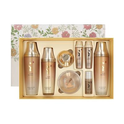 Базовый женский набор Bonyeonjin из 4 предметов (Сок + Эмульсия + Крем + Эссенция) + Сумка для покупок