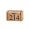 1pc Wooden Perpetual Calendar - Elegant Wooden Block Calendar With Daily Date Display, Suitable For Office, Study, Shop, Bar