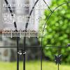 Garden Fence Steel Fence 300 Cm X 70 Cm High Decorative Lattice Fence Set Fence Elements Black