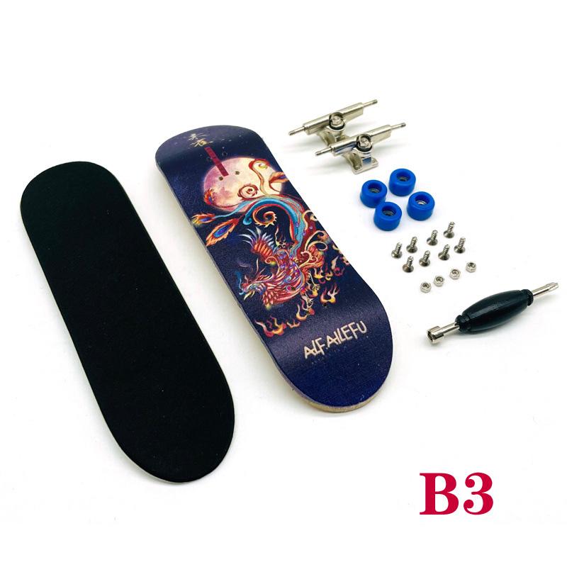 1 комплект, подшипники для скейтборда, колеса, противоскользящая накладка, кленовая древесина, мини-скейтборд с отверткой