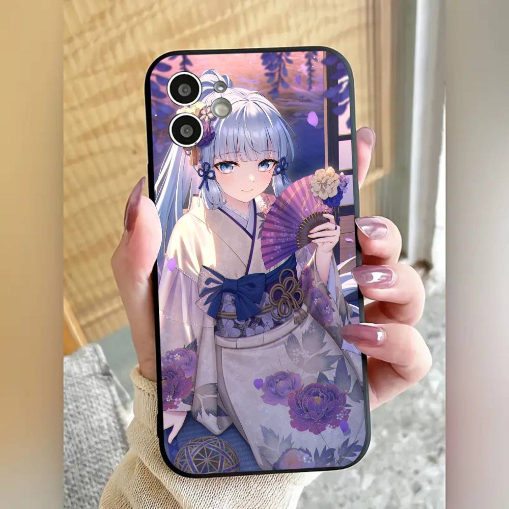 Anime Game G-Genshin I-Impact Characters Phone Case Cool Black Silicone Soft For IPhone 16 15 14 13 12 11 X XR Plus Pro Max Plu