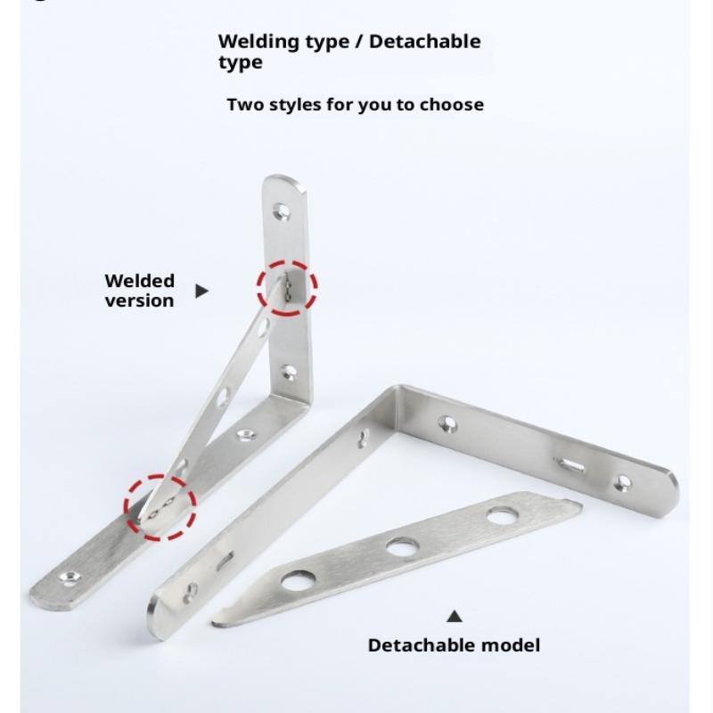2Pcs Stainless Steel L Type Bracket Angle Bracket Heavy Duty For Wall Angle Bracket