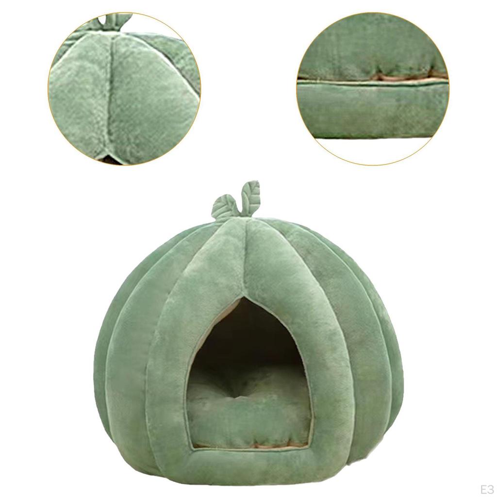 Закрытое гнездо для кошек для домашних животных, дизайн в виде тыквы, съемная палатка для котят и собак