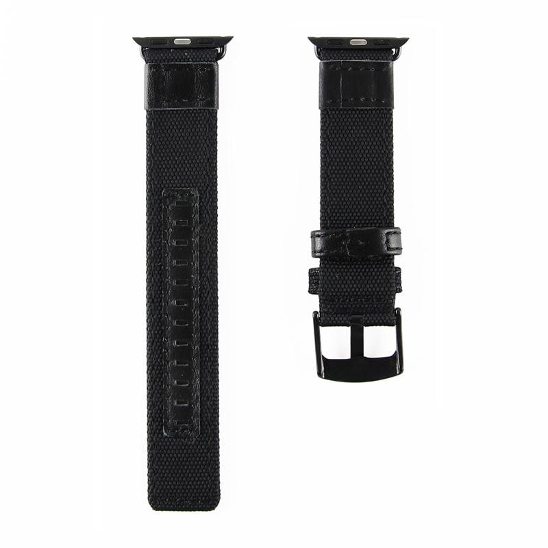 Нейлоновый + кожаный ремешок для Apple Watch Series 6 5 4 3 se iWatch ремешок 38 мм 42 мм браслет Apple Watch Serie 3 4 se 6 40 мм 44 мм ремешок