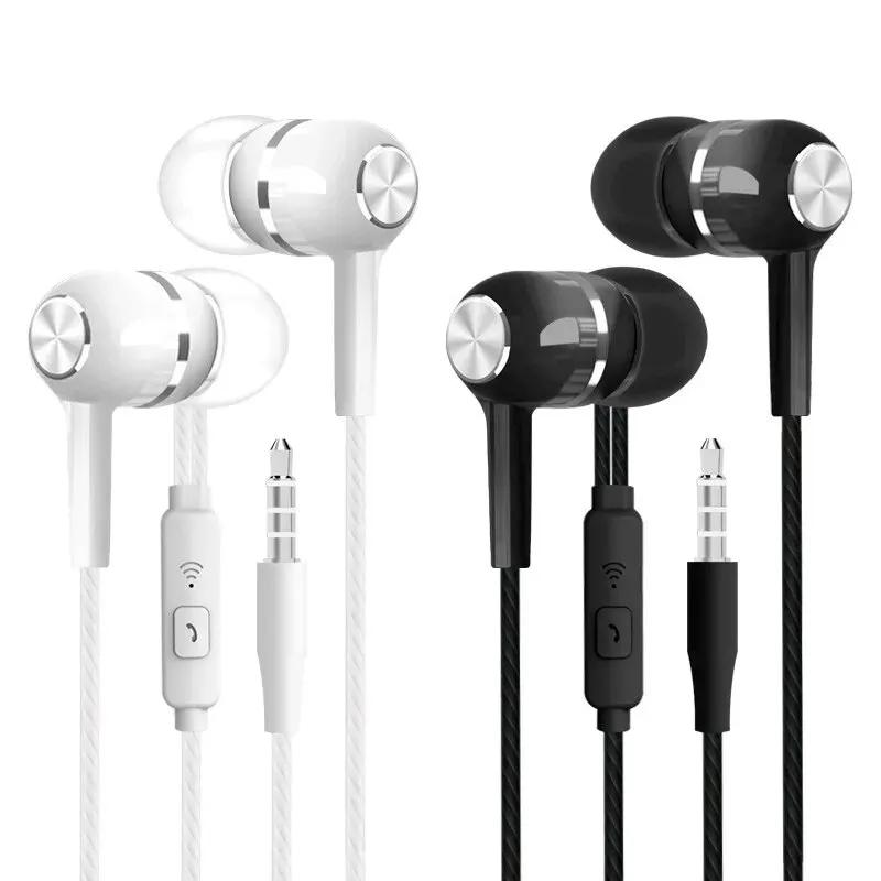 3.5mm Wired Earphone In Ear Headset HIFI Heavy Bass Earbuds Monitor Sports Headset Stereo Music Gaming Headphone with Microphone