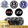 For VOLKSWAGEN VW 4Pcs 56mm Car Wheel Center Cover Stickers Hub Cap Badge For Volkswagen VW R Line GTI Golf 5 7 Caddy Passat b6