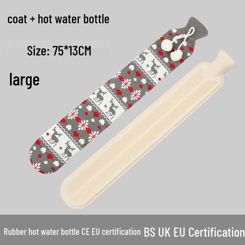 Explosion-Proof Hot Water Bottle: Rubber Design for Stomach and Feet, Long-Lasting Warmth