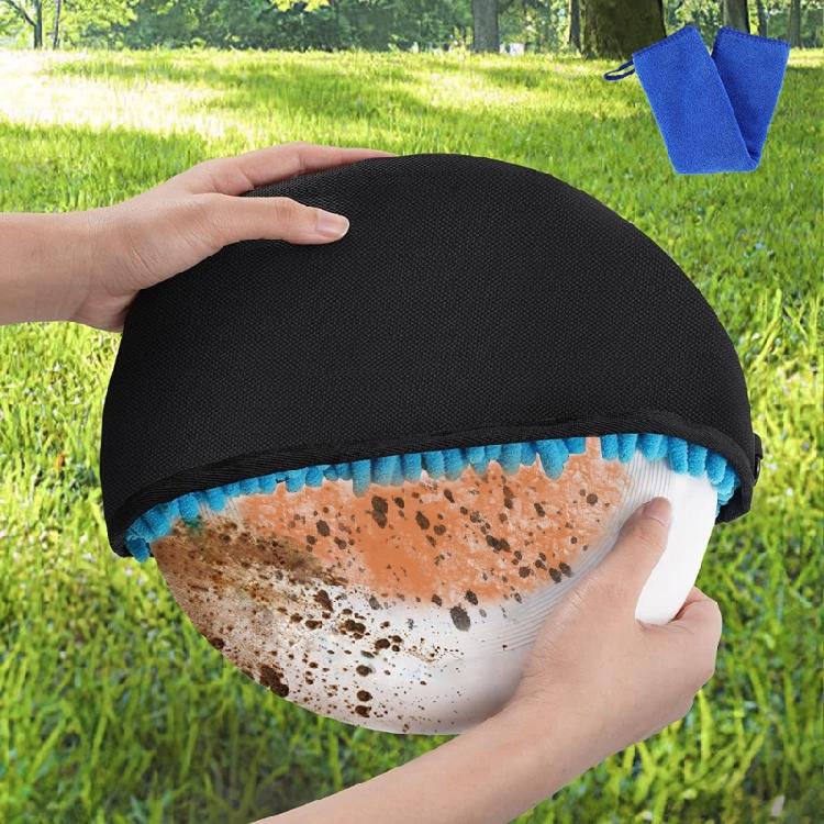 Disc Golf Cleaning Towel Case Cover with Metal Clip Flying Disc Cleaning Tools