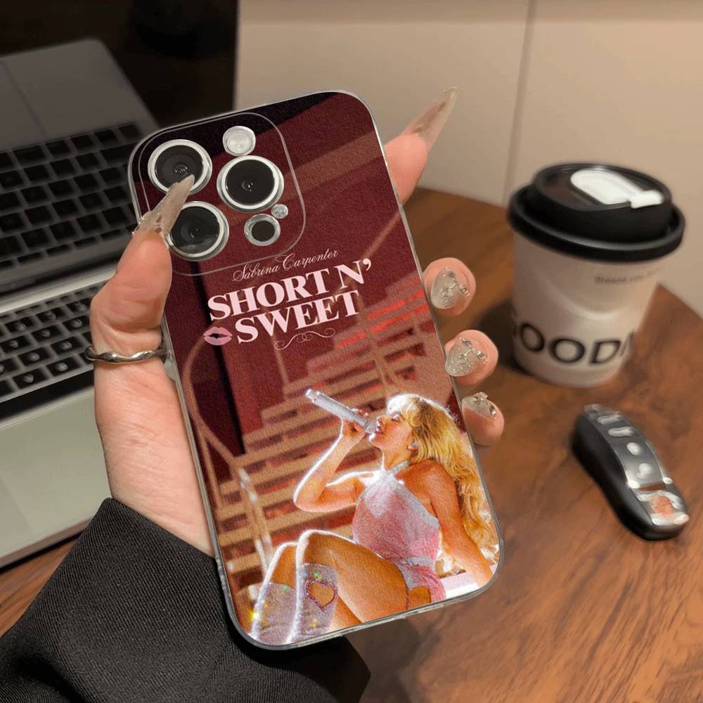 Певица S-Сабрина Карпентер Прозрачный Чехол Для iPhone 11 12 13 14 15 16 17 Air Pro Max Plus Mini Ударопрочный Чехол