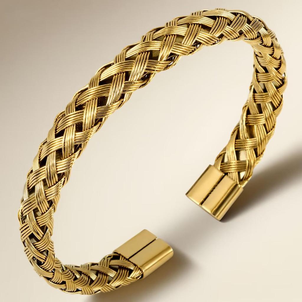 Женский роскошный браслет из нержавеющей стали: Гальванизированный титан, Полная бриллиантовая инкрустация, Европейско-американский стиль