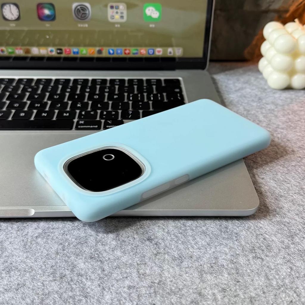 Чехол для VIVO iQOO 15 Новый Мягкий Ударопрочный Жидкий Силикон Анти-отпечатки Пальцев Задняя Крышка Телефона Для iQOO 13 Ободок Амортизирующий Удары