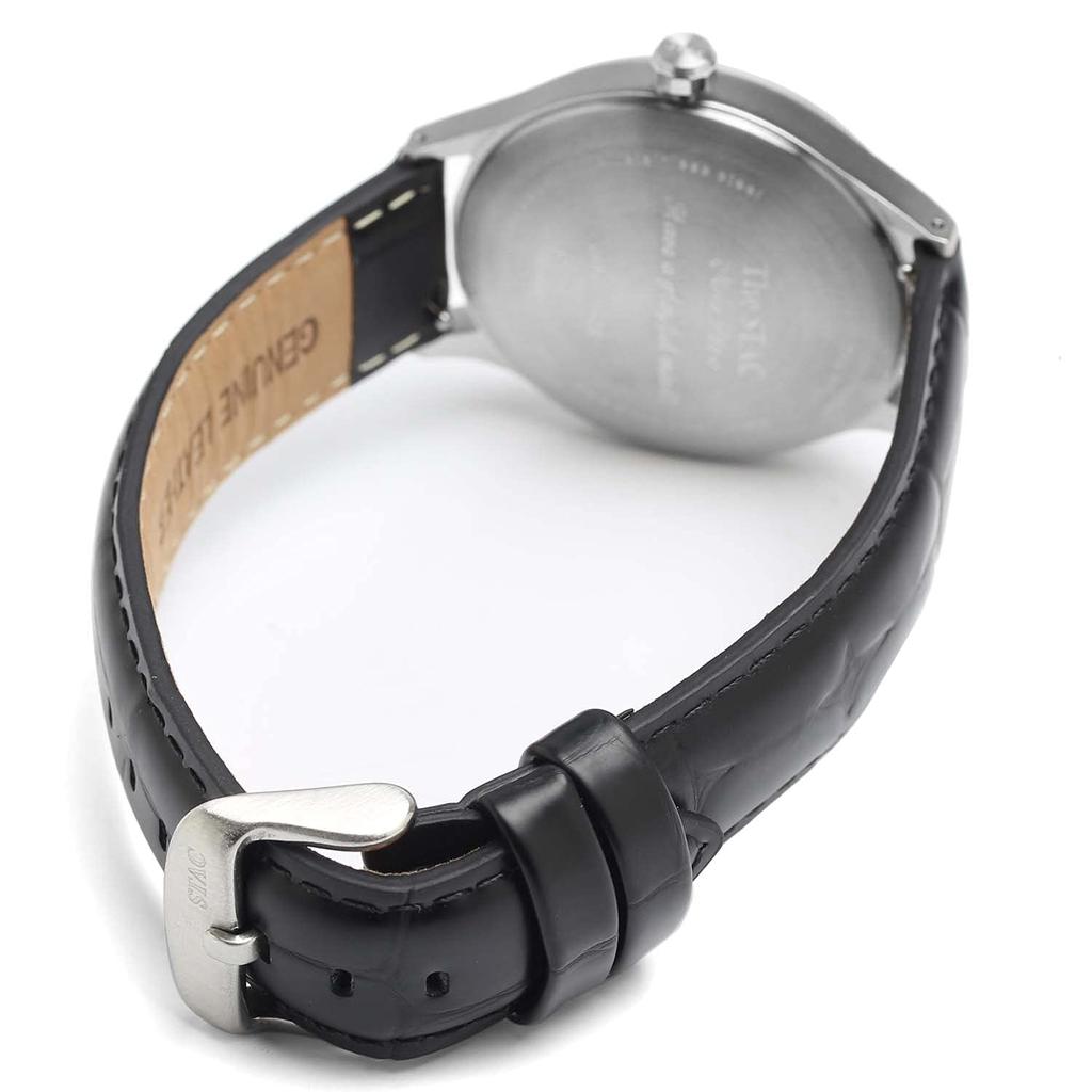 Часы STAC Made in Japan 36 мм, старинные, ретро, унисекс, с полосой фаз Луны, сине-черные [The Stack] мужские, женские, ST-MF001