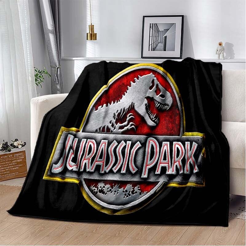 Флисовое одеяло с 3D принтом «Парк Юрского периода» для кроватей, походов, пикников, толстое одеяло, модное флисовое покрывало, одеяло