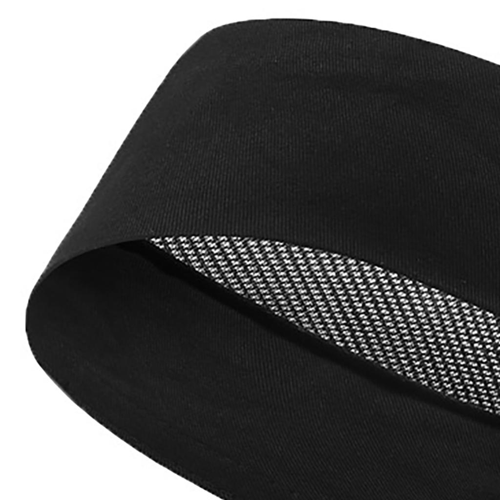 Поварской колпак регулируемого размера, верхнее отверстие, дышащий хлопок, полиэфирное волокно, черная поварская шапка для ресторана