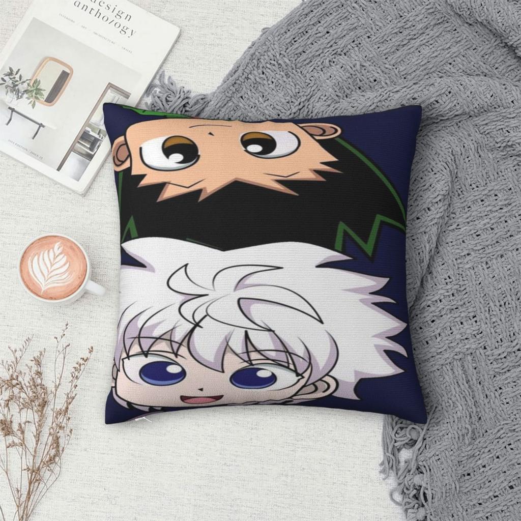 Soft And Sweet Living Room Hxh Gon And Killua Hunterdecor Pillowcase Stuff Pillow Cover Zippered Multi Size