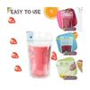 100pcs 16oz Drink Pouches For Adults - Drink Pouches With Straws X100 - Resealable Smoothie Pouches