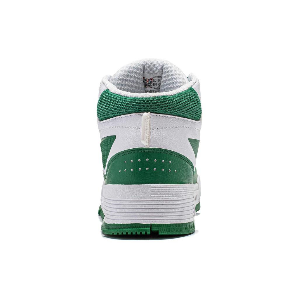 Li Ning Mileage Casual Versatile Non-Slip Wear-Resistant Mid-Top Skate Shoes Men Sneakers White Green AGCT283-3