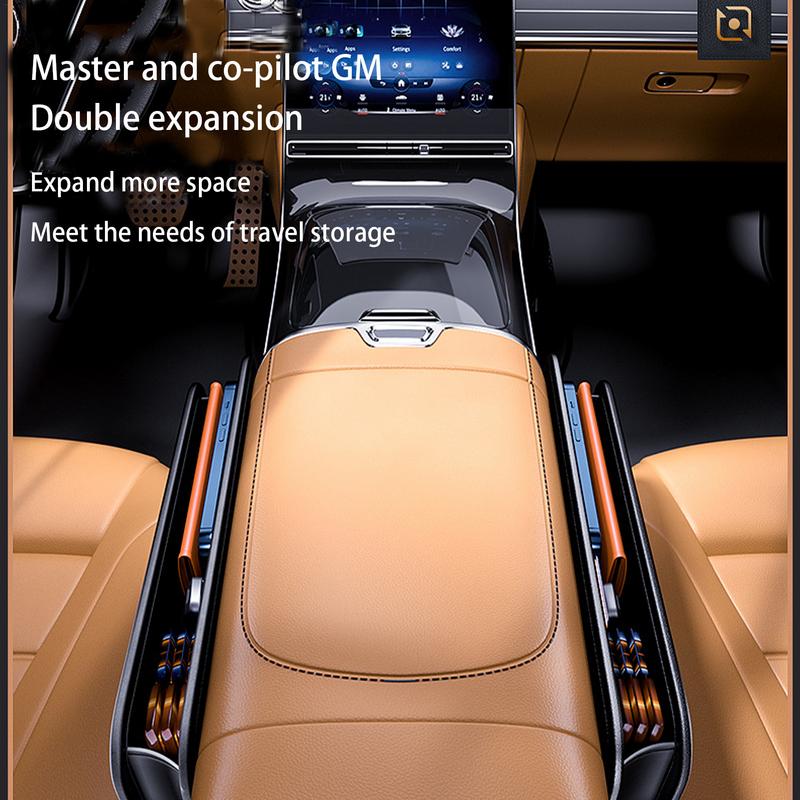 Ящик для хранения в слоте сиденья автомобиля, органайзер для наполнителя слота сиденья автомобиля, кожаный ящик для хранения в щелях между сиденьем и консолью автомобиля