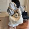2025 Autumn New Light Leisure Commuting Large Capacity Canvas Bag Women's Shoulder Bag Graffiti Portable Tote Bag