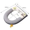 Washable Toilet Seat Cushion Household Four Seasons Universal Breathable Zipper Toilet Seat Cover Cute Cartoon Bathroom Toilet Seats Pads with Handle