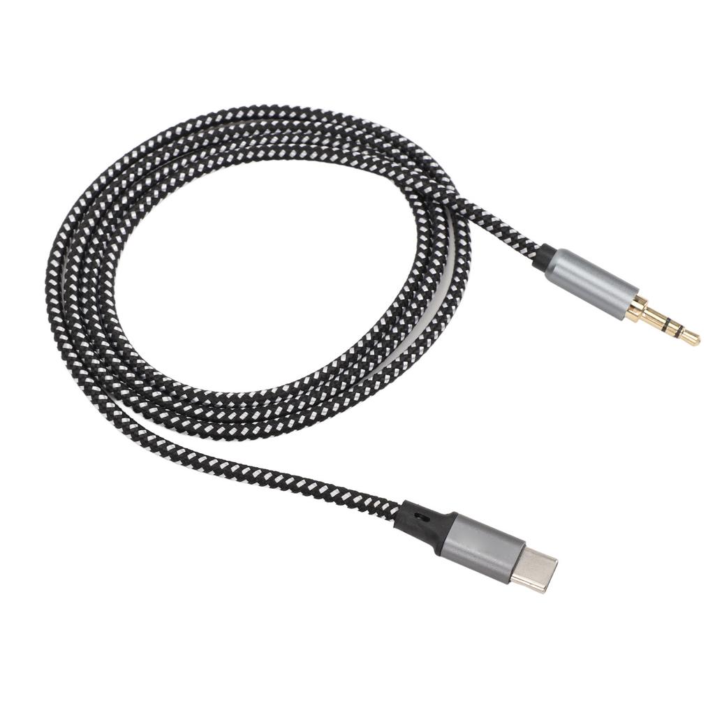 1m TYPE C To 3.5mm Sound Aux Jack Cable USB C To 3.5mm Cord for Jogging Driving Travels