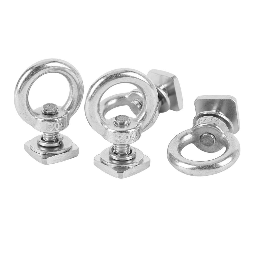 T Bolt Eye Nut Kit Stable Support Stainless Steel T Track Mount Tie Down High Hardness for Holding Tie Down Straps