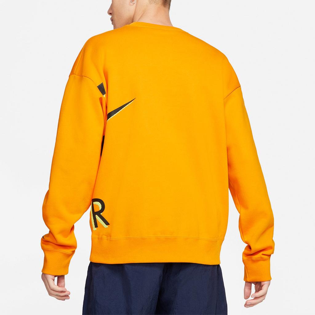 Nike Air X Kim Jones Logo Print Fleece Crew Neck Sweatshirt Men Tops Orange DD0693-804